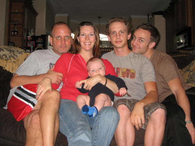 2009 shot of me (Andy Breeden), my wife Kelly, our baby Jack, and my two other GREAT young men, Jared and Ryan Breeden. (Im gushing with pride. Sniff...)